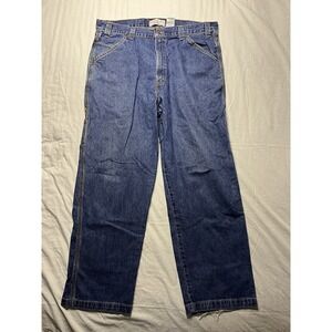 Levi Signature Denim Carpenter Jeans Men's Size 38x32 Blue 100% Cotton Straight
